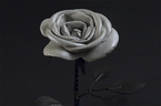 Роза белая длина 500 мм; кожаная арт.0003