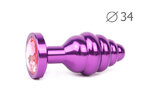 Втулка анальная VIOLET PLUG MEDIUM (фиолетовая), L 80 мм D 34 мм, вес 90г, цвет кр розовый арAV-02-M